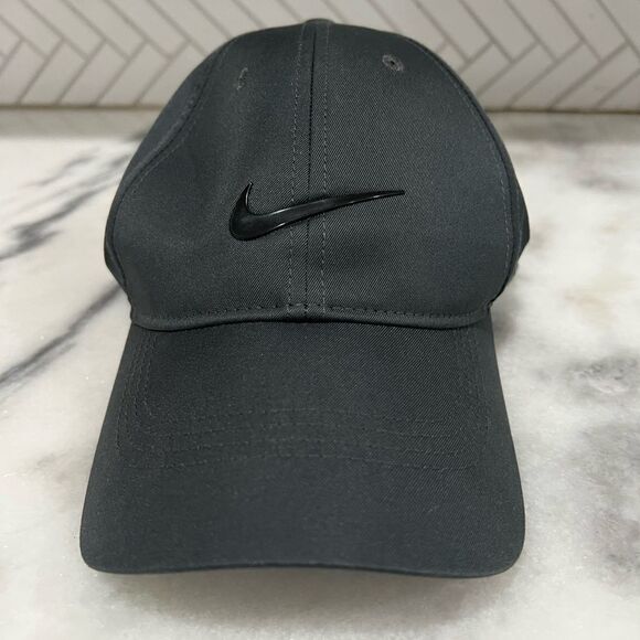 Nike Adult Unisex Golf Dri-Fit Swoosh Adjustable Cap-Anthracite 548533-060 - Picture 1 of 4